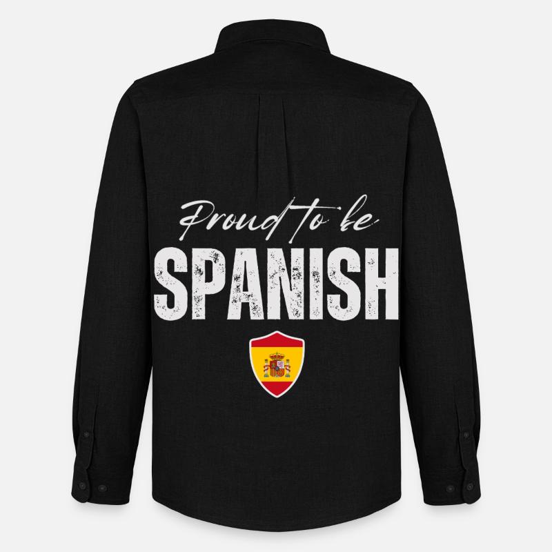 Spanischer Stolz, ich liebe Spanien - Männer Oxford Hemd von Stanley/Stella - Schwarz