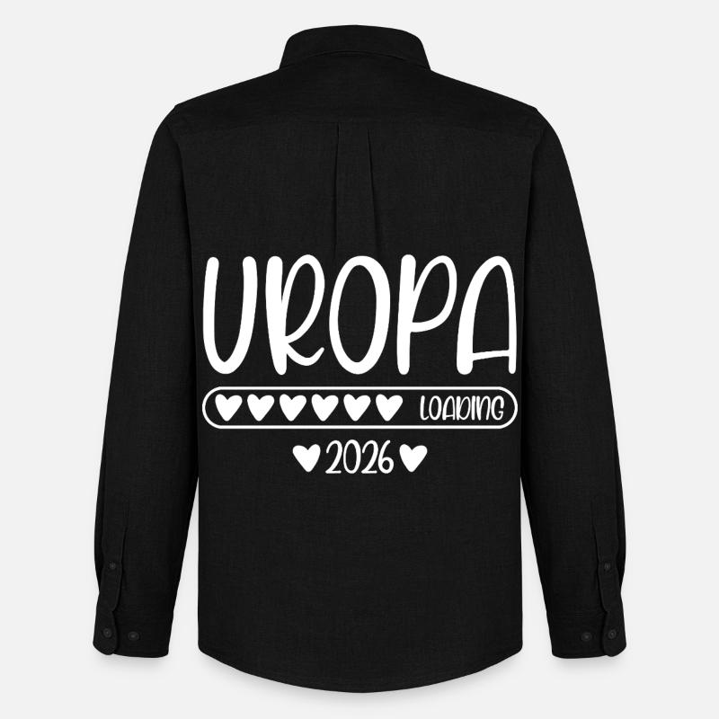 Uropa 2026 loading - Männer Oxford Hemd von Stanley/Stella - Schwarz