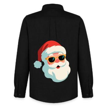 Casual Christmas Santa with sunglasses - Men's Oxford Shirt by Stanley/Stella - black - Back - AI Model Male 185 dark (185cm)