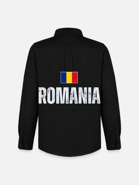 I love Romania, Romanian pride - Men's Oxford Shirt by Stanley/Stella - black