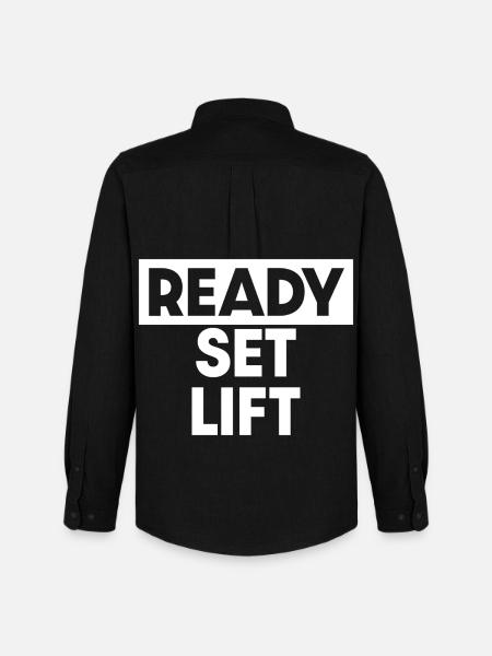 Ready Set Lift - Men's Oxford Shirt by Stanley/Stella - black