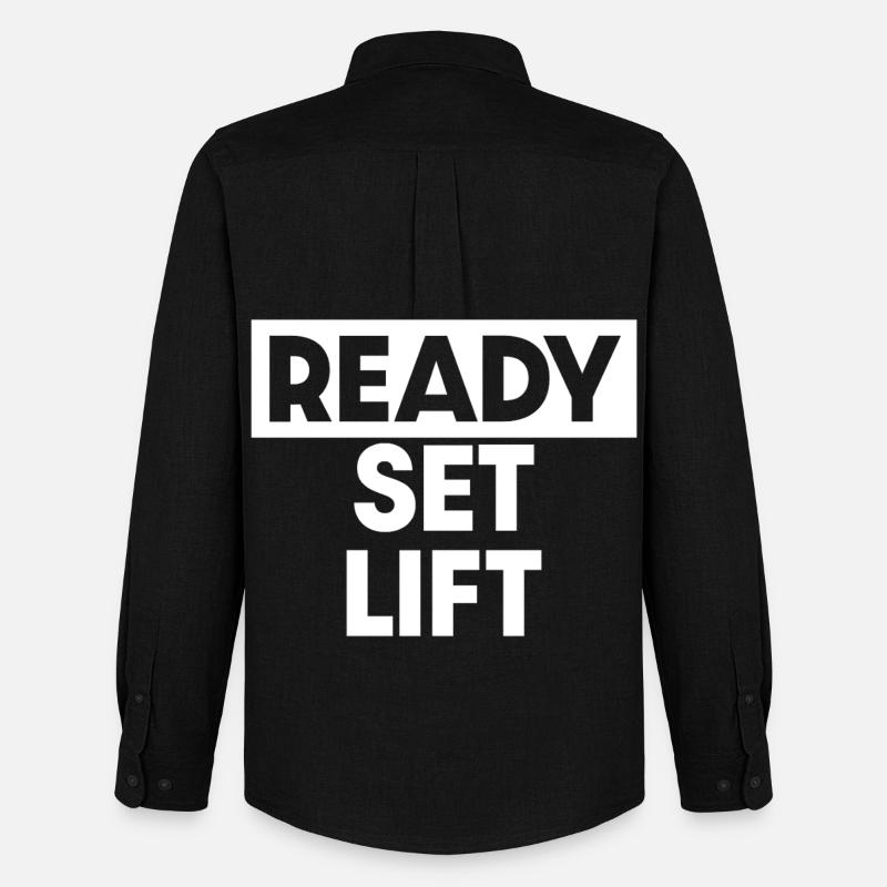 Ready Set Lift - Männer Oxford Hemd von Stanley/Stella - Schwarz