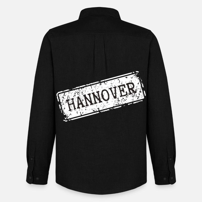 Hannover Design auf Kleidung - Männer Oxford Hemd von Stanley/Stella - Schwarz