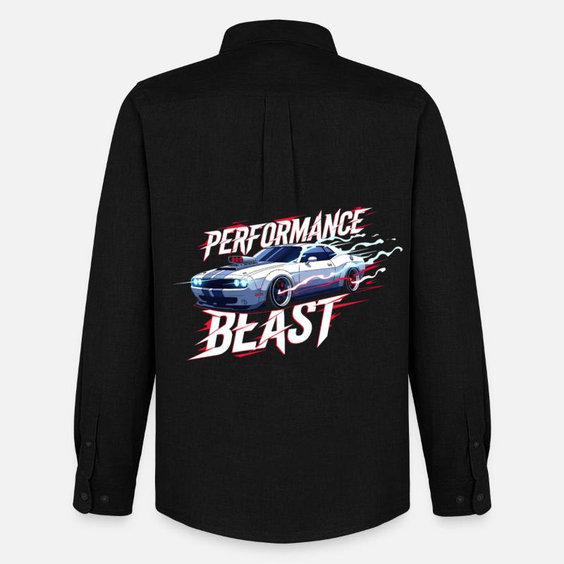 Muscle Car Performance Design - Männer Oxford Hemd von Stanley/Stella - Schwarz