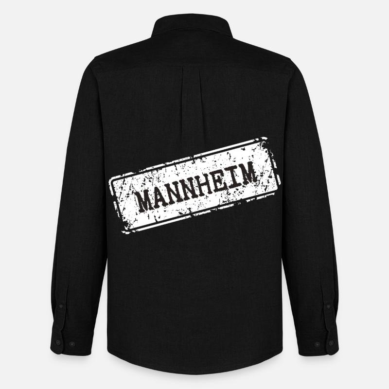 Mannheim  - Männer Oxford Hemd von Stanley/Stella - Schwarz