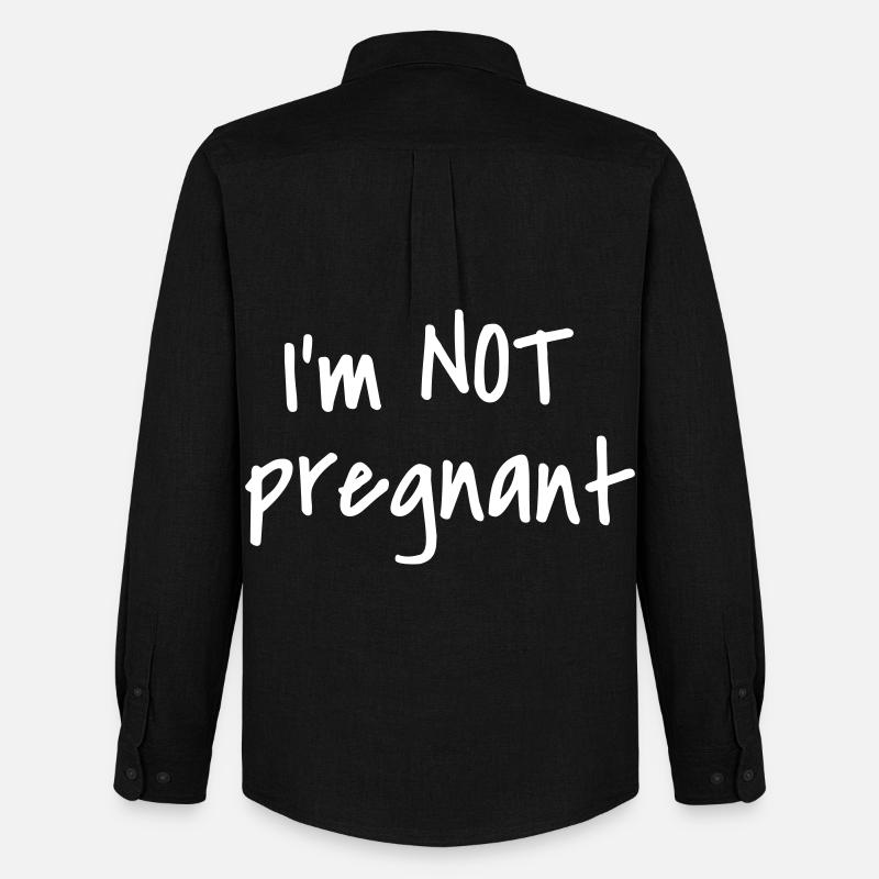 NOT PREGNANT - Männer Oxford Hemd von Stanley/Stella - Schwarz