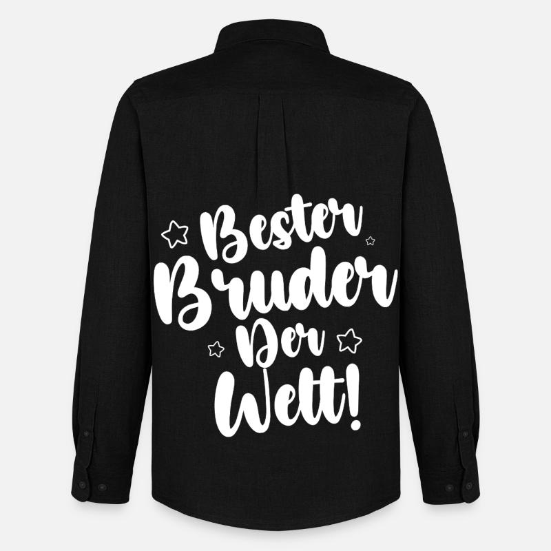 Bester Bruder Der Welt - Männer Oxford Hemd von Stanley/Stella - Schwarz