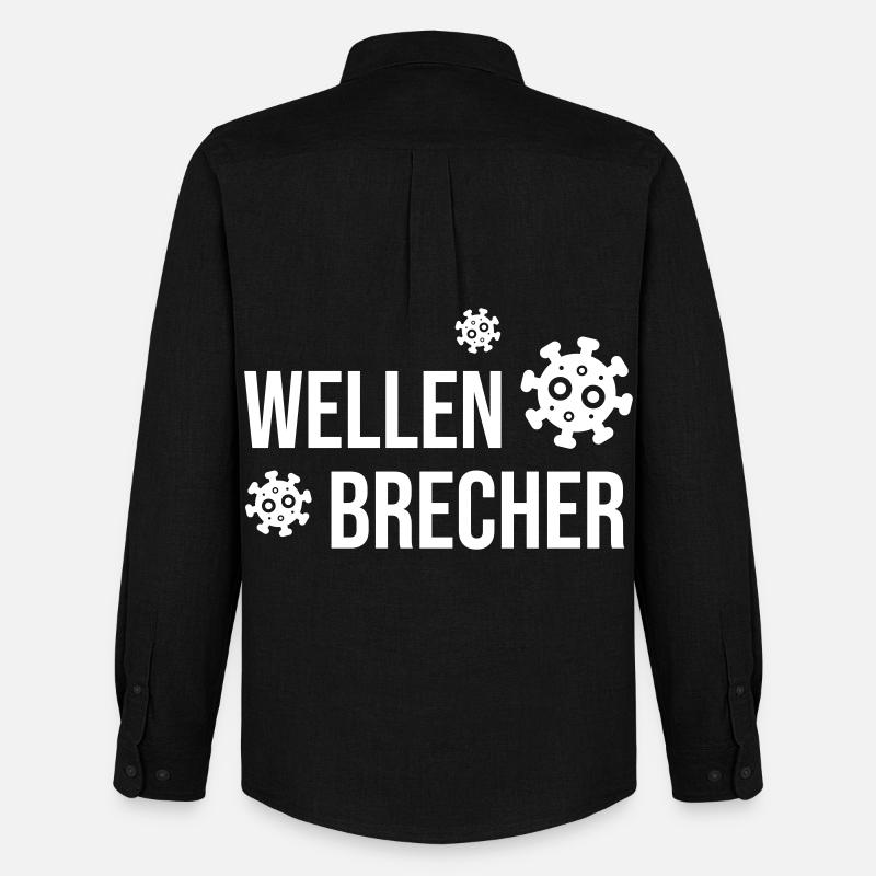 Wellenbrecher - Männer Oxford Hemd von Stanley/Stella - Schwarz