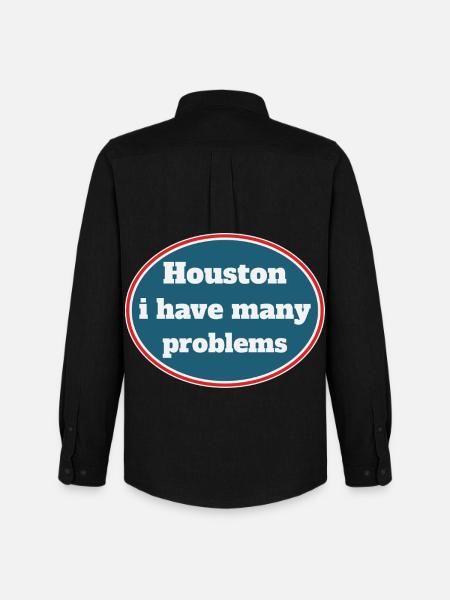 Houston i have many problems - Männer Oxford Hemd von Stanley/Stella - Schwarz