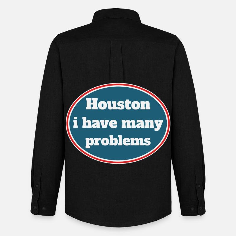 Houston i have many problems - Männer Oxford Hemd von Stanley/Stella - Schwarz