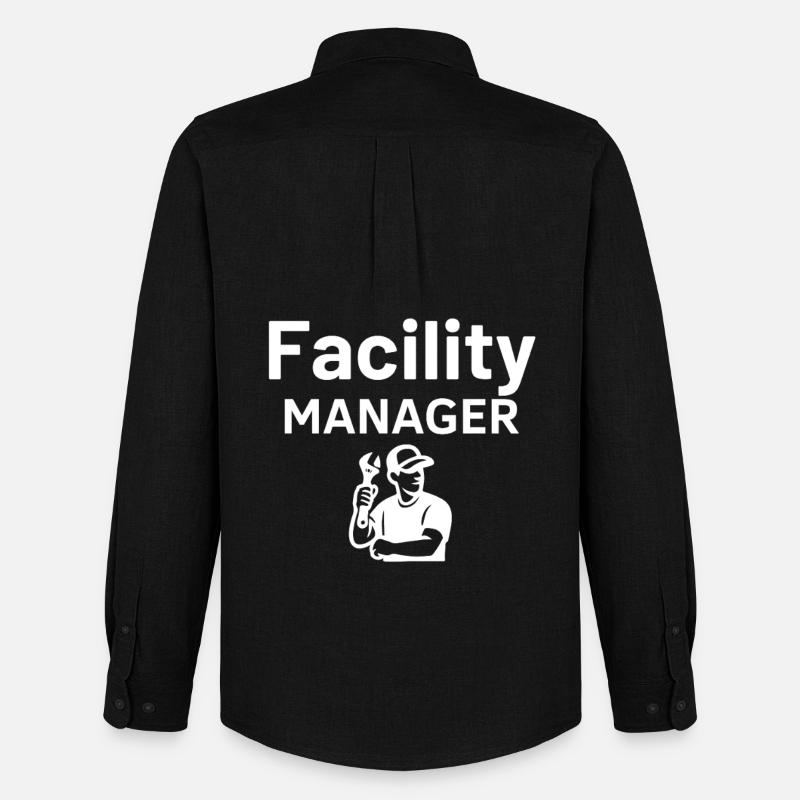 Facility Manager - Männer Oxford Hemd von Stanley/Stella - Schwarz