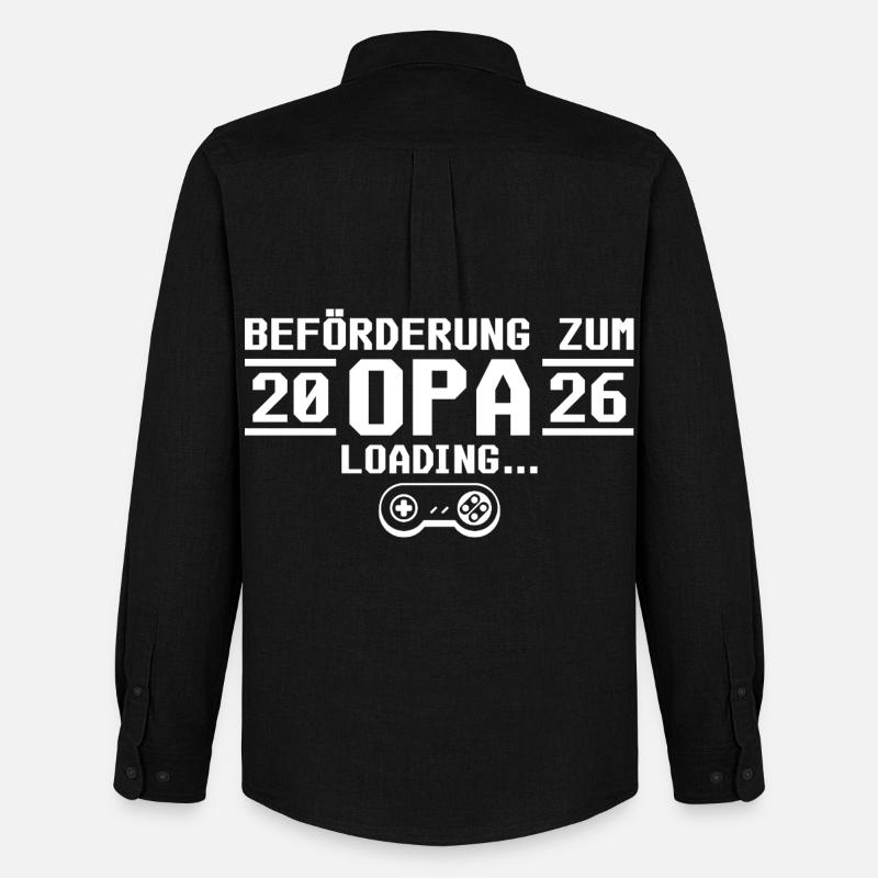 Werdender Opa 2026 loading - Großvater - Männer Oxford Hemd von Stanley/Stella - Schwarz