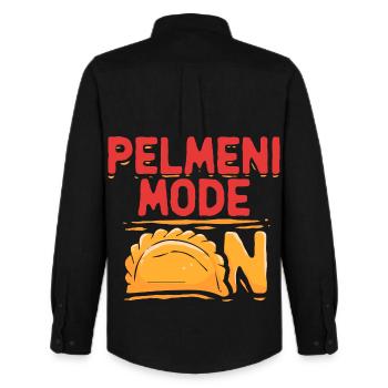 Pelmeni Mode On Pelmenis - Männer Oxford Hemd von Stanley/Stella - Schwarz - Hinten - AI Model Male 185 dark (185cm)