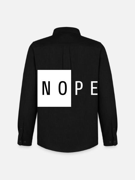 Nope White Gift - Men's Oxford Shirt by Stanley/Stella - black