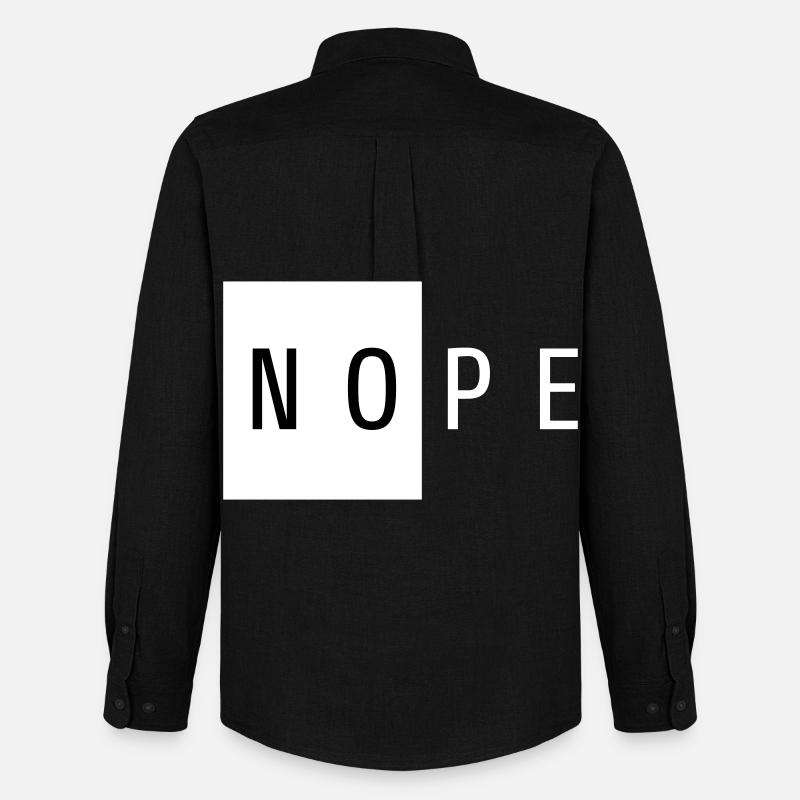 Nope White Geschenk - Männer Oxford Hemd von Stanley/Stella - Schwarz