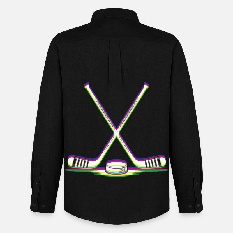 EDM Techno Hockeyschläger Rave Hockey - Männer Oxford Hemd von Stanley/Stella - Schwarz