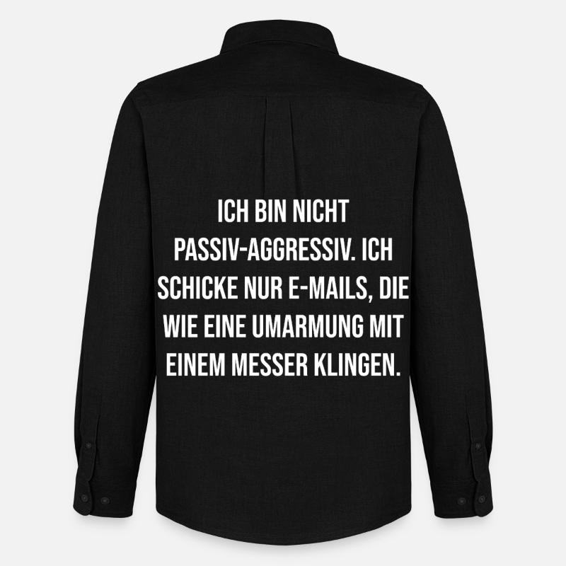Schneidende E-Mail Umarmung - Männer Oxford Hemd von Stanley/Stella - Schwarz