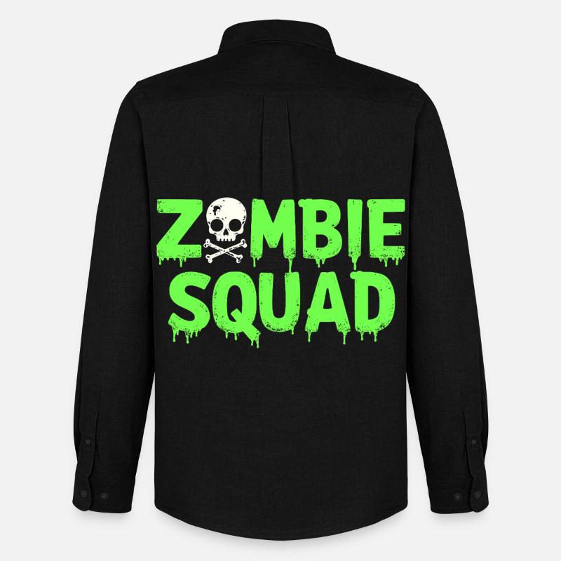 Zombie Squad – Gruseliges Halloween -Team - Männer Oxford Hemd von Stanley/Stella - Schwarz