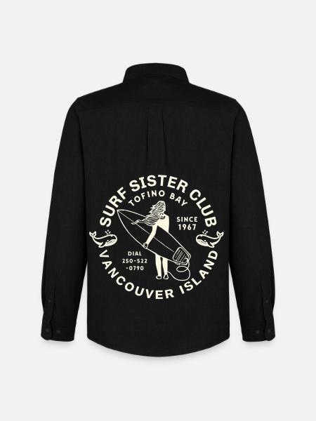 Surfer Club Vancouver Island - Men's Oxford Shirt by Stanley/Stella - black