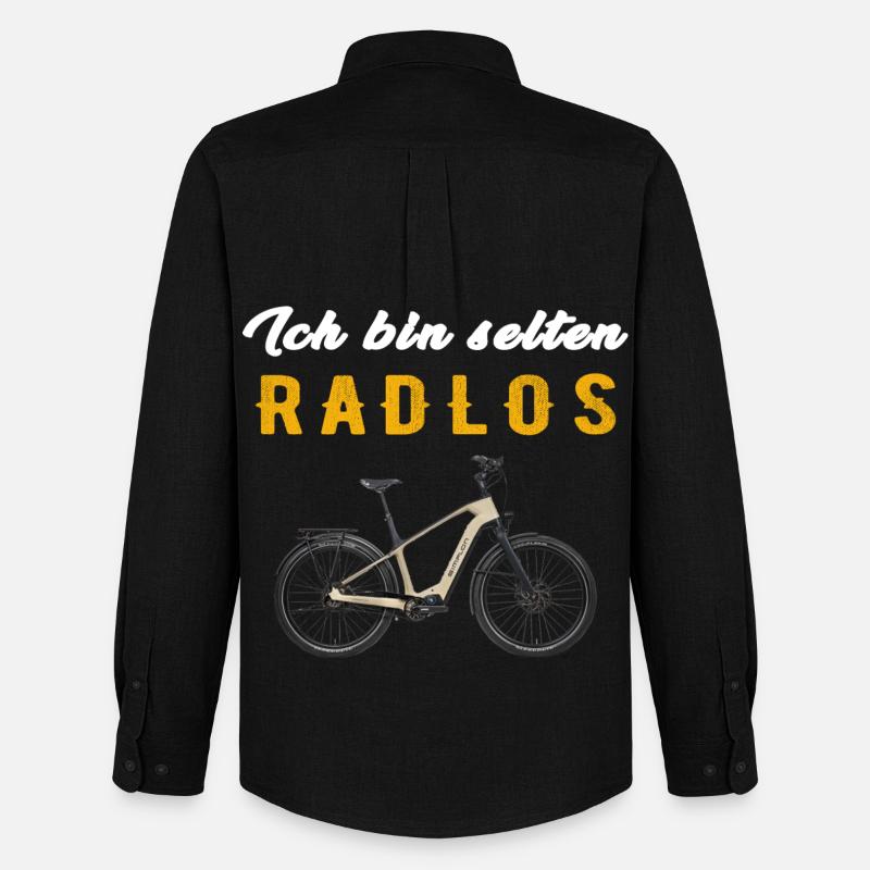 Radlos E-Bike Kontrast - Männer Oxford Hemd von Stanley/Stella - Schwarz