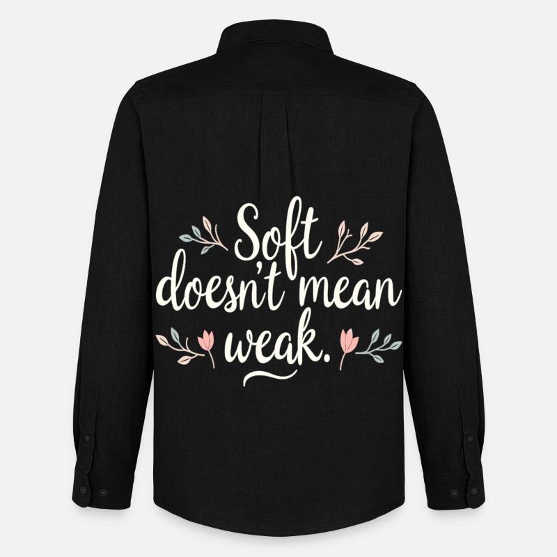Soft Doesn’t Mean Weak – Selbstliebe - Männer Oxford Hemd von Stanley/Stella - Schwarz