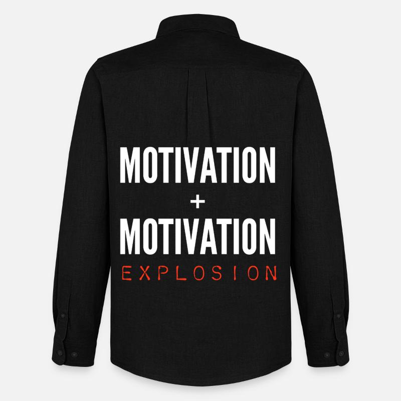 Motivation + Motivation = Explosion - Männer Oxford Hemd von Stanley/Stella - Schwarz