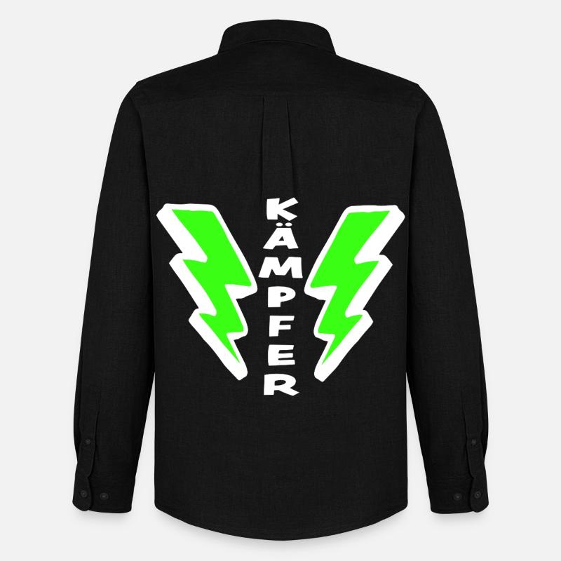 KÄMPFER - Männer Oxford Hemd von Stanley/Stella - Schwarz