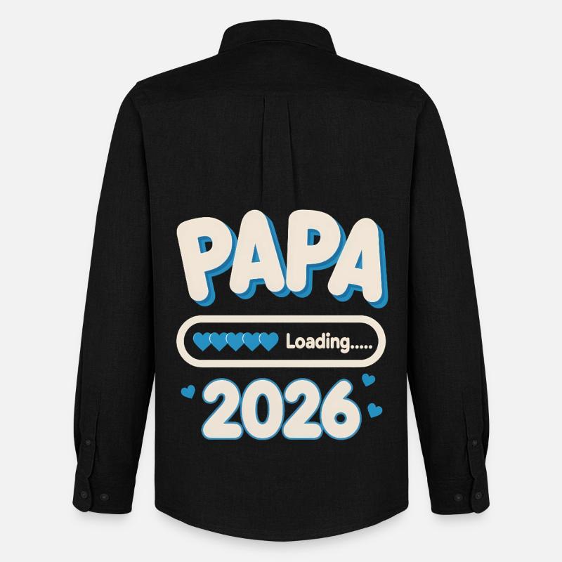 Papa Loading 2026  - Männer Oxford Hemd von Stanley/Stella - Schwarz