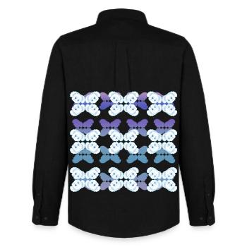 Snow Koala - Men's Oxford Shirt by Stanley/Stella - black - Back - AI Model Male 185 dark (185cm)