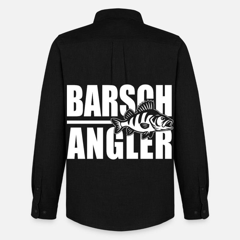 Barschangler Barschjäger Barsch angeln Barsche - Männer Oxford Hemd von Stanley/Stella - Schwarz