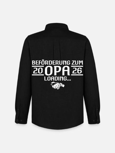 Opa 2026 loading Schwangerschaftsverkündung - Männer Oxford Hemd von Stanley/Stella - Schwarz