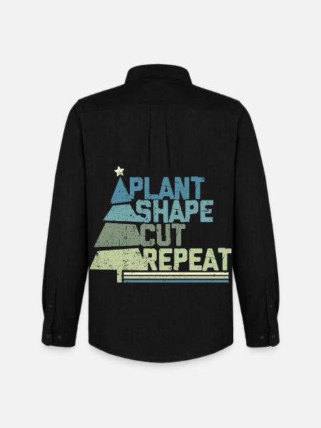 Weihnachtsbaum Züchter Plant Shape Cut - Männer Oxford Hemd von Stanley/Stella - Schwarz