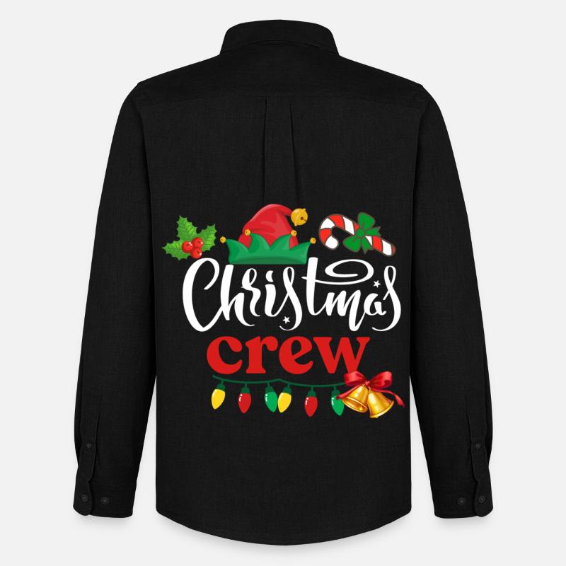 Weihnachts-Crew - Männer Oxford Hemd von Stanley/Stella - Schwarz