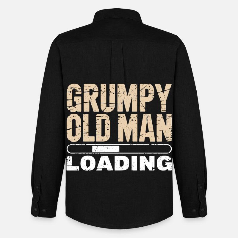 Grumpy Old Man Loading - Männer Oxford Hemd von Stanley/Stella - Schwarz