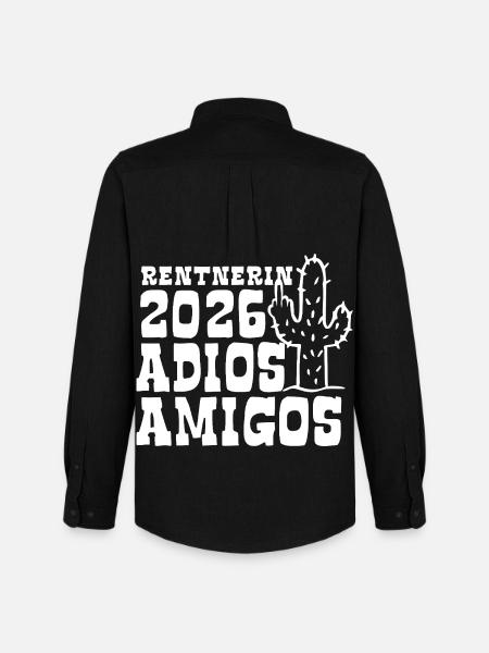 Adios Amigos Pensioner 2026 - Retirement - Pension - Men's Oxford Shirt by Stanley/Stella - black