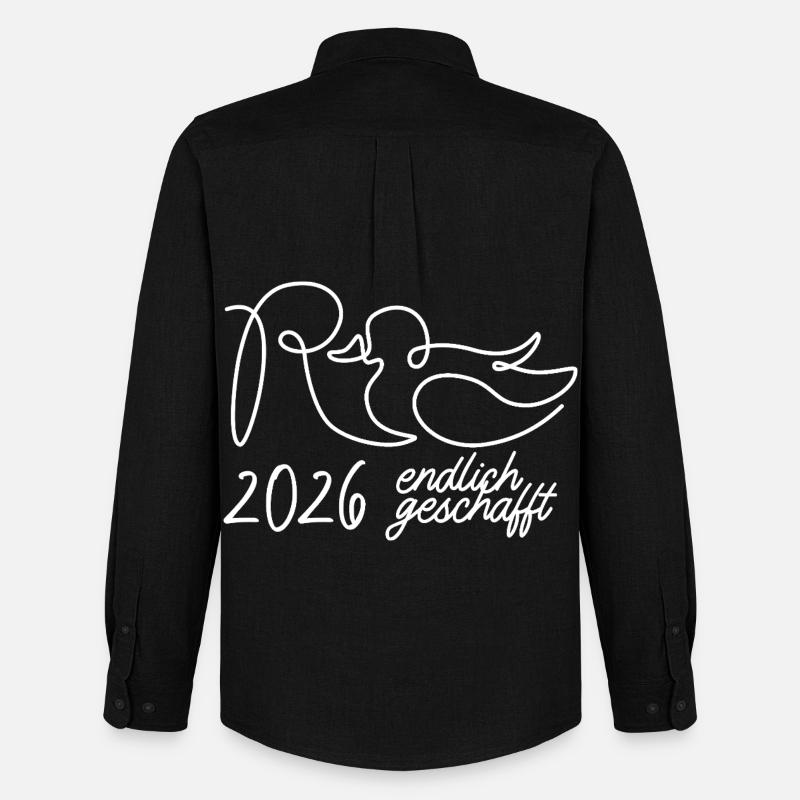 Rente eine Linie - 2026 Endlich geschafft - Männer Oxford Hemd von Stanley/Stella - Schwarz