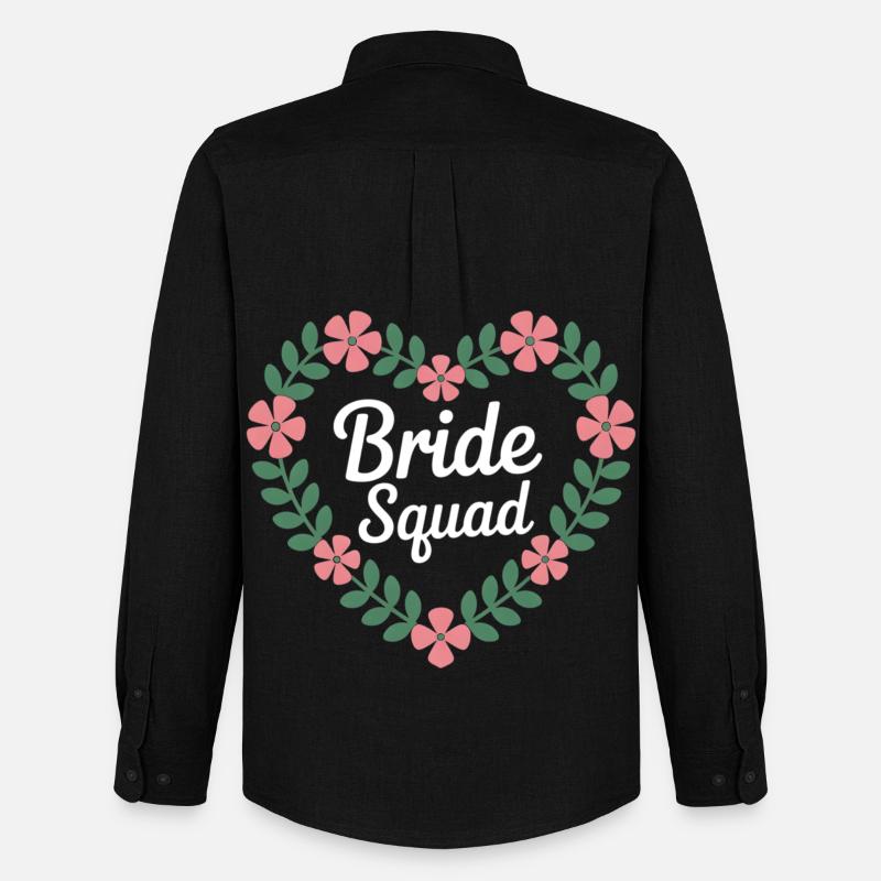 Bride Squad Blumenherz - Männer Oxford Hemd von Stanley/Stella - Schwarz