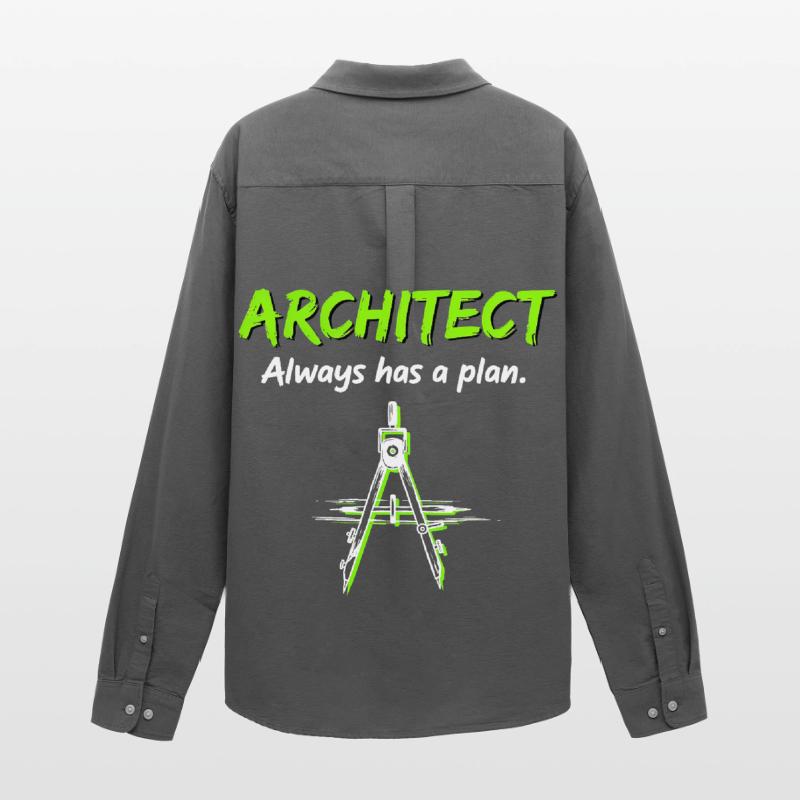 Architecture Compass Construction Plan Architect Men's Oxford Shirt by Stanley/Stella
