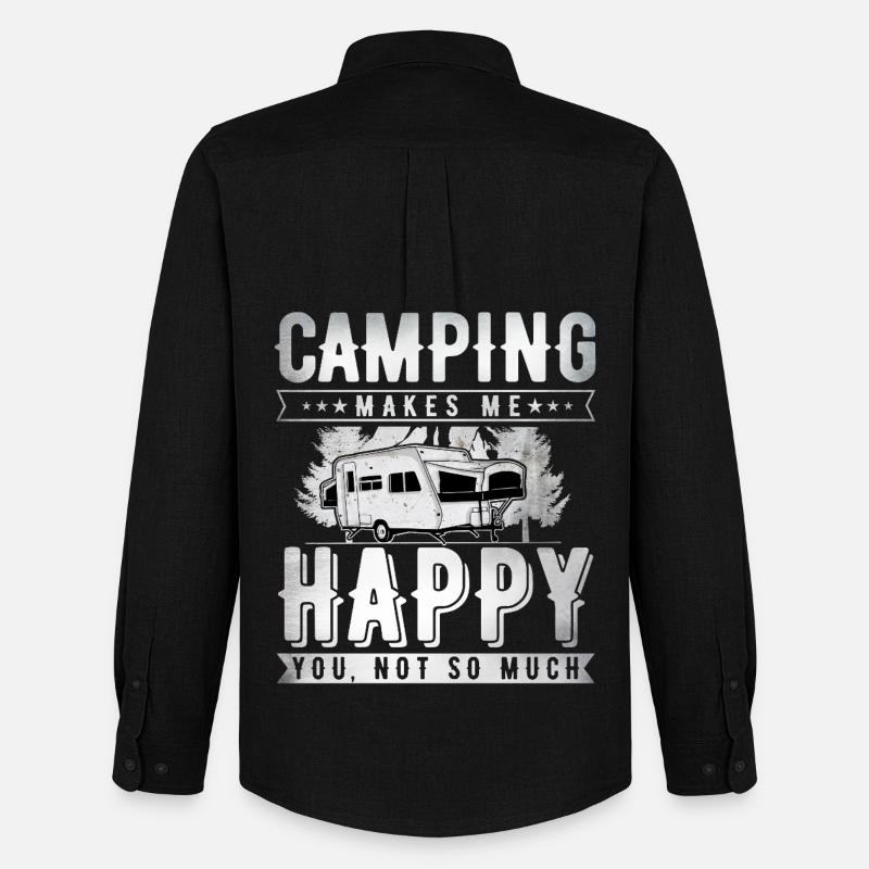 Camping  - Männer Oxford Hemd von Stanley/Stella - Schwarz