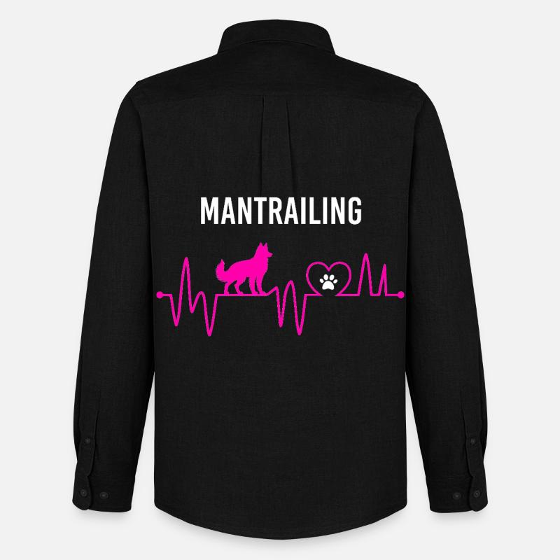 Mantrailing Heartbeat Mantrailing Leidenschaft - Männer Oxford Hemd von Stanley/Stella - Schwarz