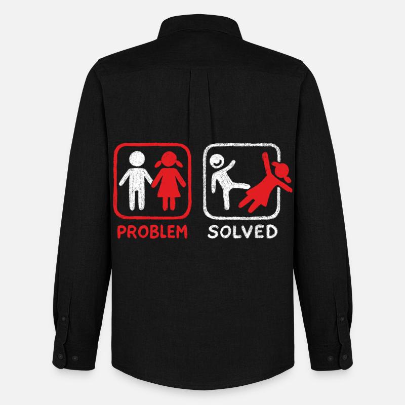 Problem Solved - Männer Oxford Hemd von Stanley/Stella - Schwarz