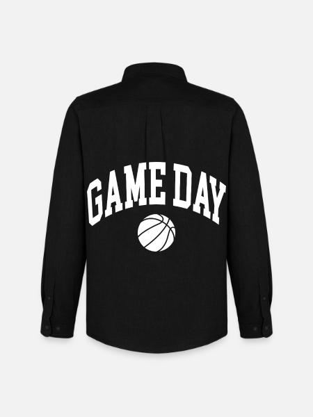 Game Day Basketball Fan - Men's Oxford Shirt by Stanley/Stella - black