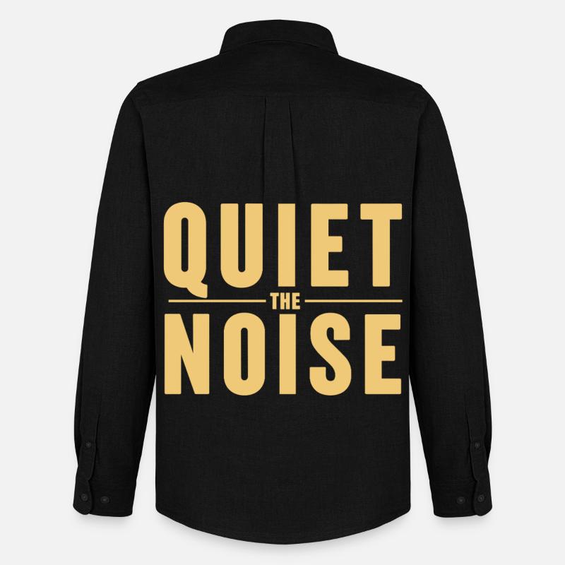 Quiet The Noise Ruhe Achtsamkeit Statement - Männer Oxford Hemd von Stanley/Stella - Schwarz