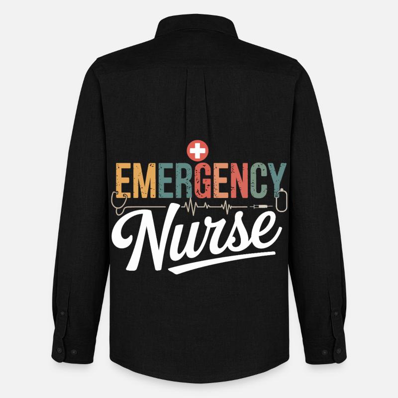 Notfallpflegerin Emergency Design - Männer Oxford Hemd von Stanley/Stella - Schwarz