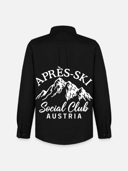 Après Ski Club Austria Skiing - Men's Oxford Shirt by Stanley/Stella - black