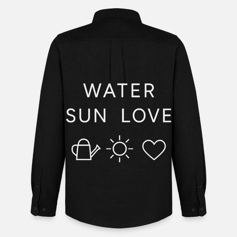 Wasser Sonne Liebe Statement - Männer Oxford Hemd von Stanley/Stella - Schwarz