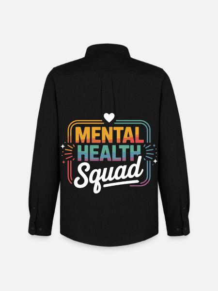 Mental Health Squad Rainbow Tee - Men's Oxford Shirt by Stanley/Stella - black