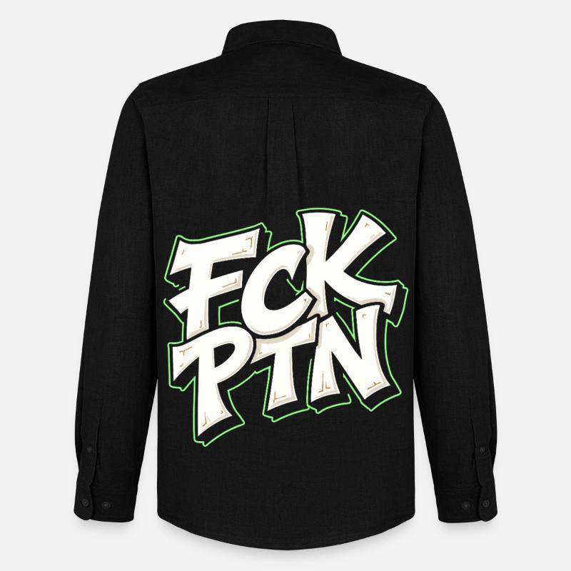 FCK PTN Anti Putin Statement - Männer Oxford Hemd von Stanley/Stella - Schwarz