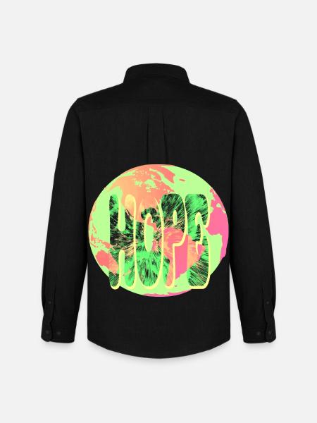 Hope Neon Tie-Dye Circular - Men's Oxford Shirt by Stanley/Stella - black
