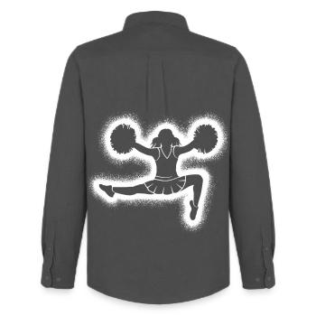 Cheerleading Damen Kinder Mädchen Cheerleader - Männer Oxford Hemd von Stanley/Stella - Anthrazit - Hinten - AI Model Male 185 dark (185cm)